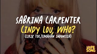 SABRINA CARPENTER - CINDY LOU WHO (LIRIK TERJEMAHAN INDONESIA)