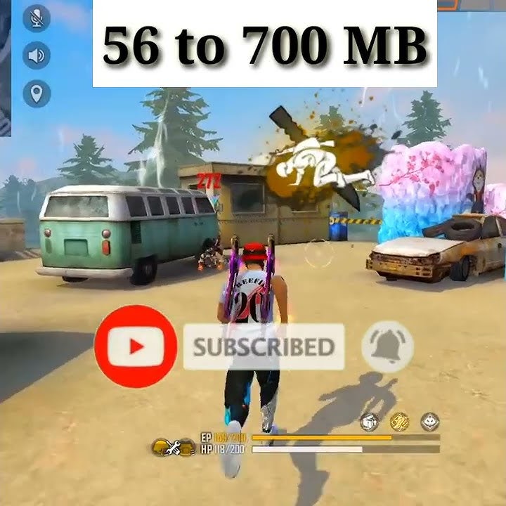 ❌free fire 56 MB TO 700 MB ❌