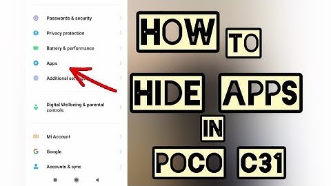 How To Hide App In Poco C31 🤔//Poco C31 Me App Hide Kaise Kare