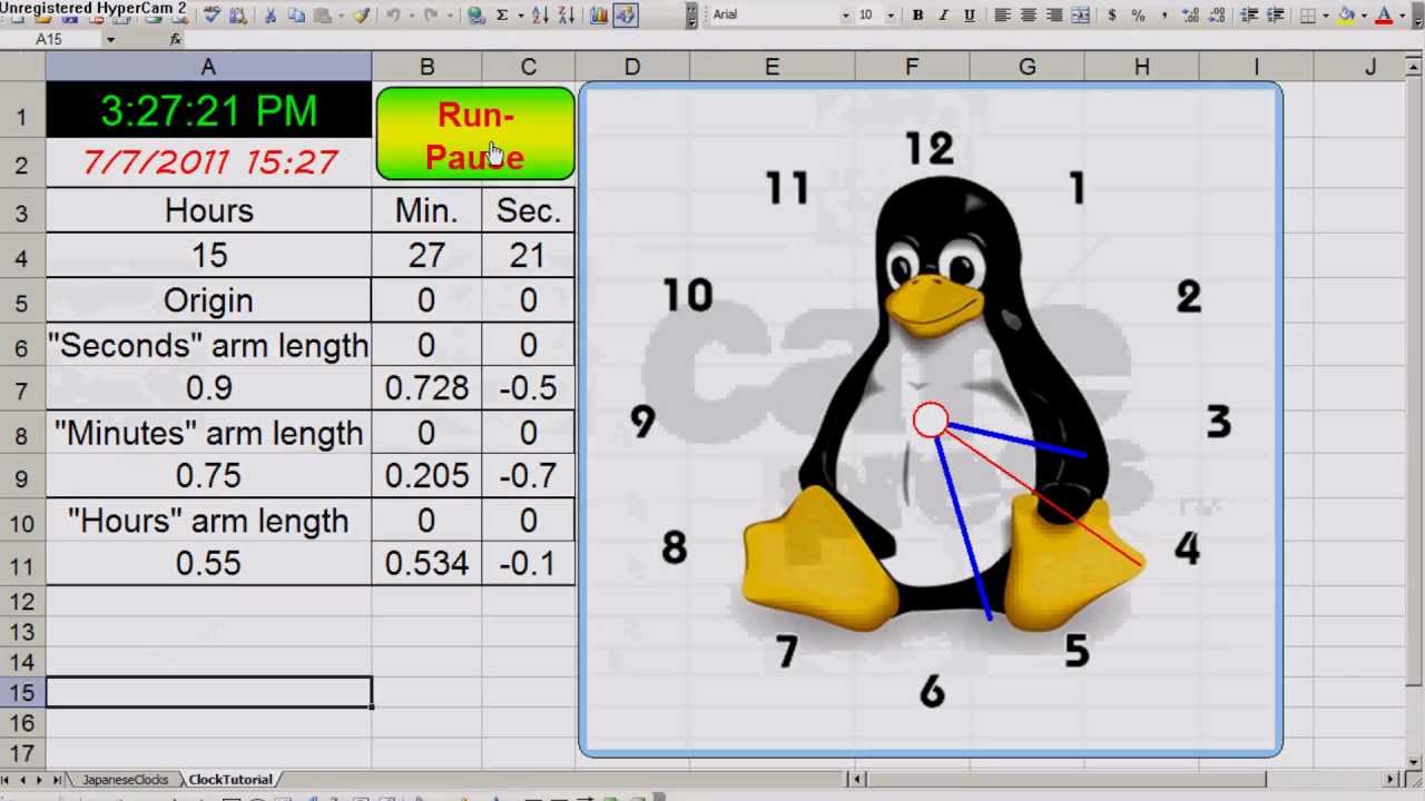an analog clock in excel youtube clock in clock out excel template
