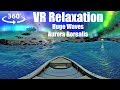VR Relaxation: Rough Ocean Waves with Aurora Borealis