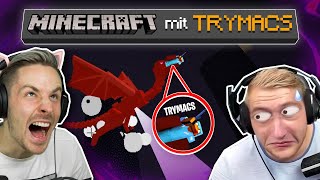 TRYMACS stirbt SOFORT bei ENDERDRACHEN.. Ich lege ihn halt ALLEINE.. MINECRAFT mit Trymacs