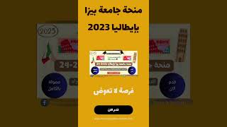 منحة بيزا بإيطاليا 2023