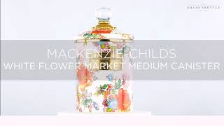 Mackenzie Childs Flower Market White Medium Canister