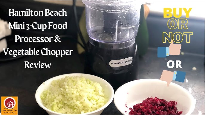 Hamilton Beach Mini 3-Cup Food Processor & Vegetable Chopper, Black (72850)  & Beach 6-Speed Electric Hand Mixer, Beaters and Whisk, with Snap-On