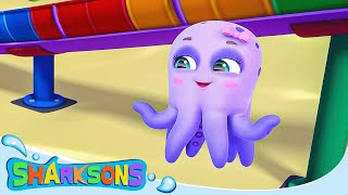 Water Slide Madness | The Sharksons - Songs for Kids | Nursery Rhymes &amp; Kids Songs