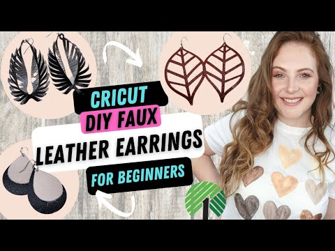 Faux Leather Earrings Using Your Cricut Maker, For Beginners, Dollar Tree  DIYs