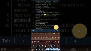 def keyword functioning in python. Explained in detail with examples.#coding #shorts