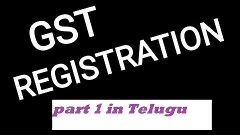 GST Registeration Details in Telugu l Ca Final REvision l Hari Babu