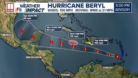 Hurricane Beryl | Tracking the major Category 4 storm