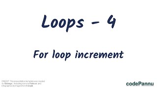 L3 - Wk 4 - V14 - Incrementing in 'for loop' | For loop Introduction | Python for school students