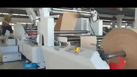Fully automatic block bottom paper bag making machine