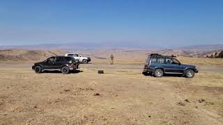 Toyota Land Cruiser 80 vs Mercedes W163 ML. Tashkent, Uzbekistan