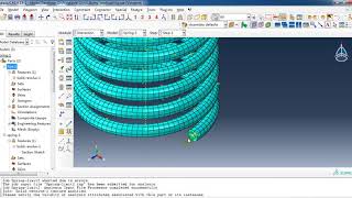 ABAQUS Tutorial-Step-By-Step  Steel spring Static stiffness analysis