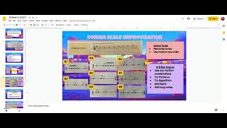 8. Bar Dorian Scale Improv at MM=120