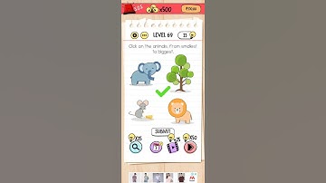 CLICK ON THE ANIMALS,FROM SMALLEST TO BIGGEST