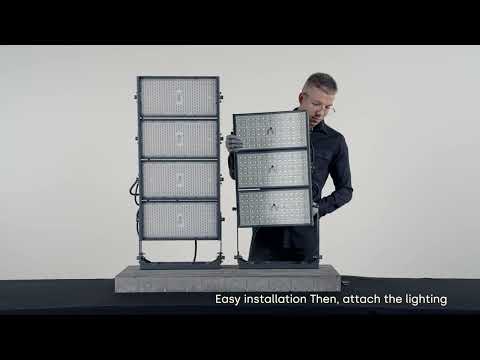 Factor LED - a latest-generation floodlight with a high power output and an impressive luminous flux - video from Lena Lighting