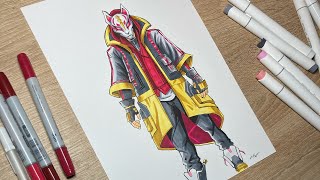 Drawing Drift Skin Max Tier From Fortnite - Speed Drawing