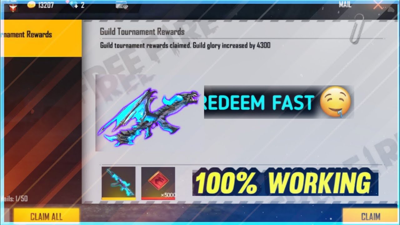 FREE FIRE REDEEM CODE TODAY 19 JULY | FF DRACO AK 