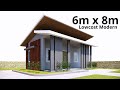 Lowcost Modern House Design 6m x 8m | Simple House Design