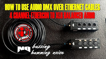 HOW TO USE AUDIO DMX OVER ETHERNET CABLES | 4CHANNEL ETHERCON TO XLR BALANCED AUDIO NO BUZZING NOISE