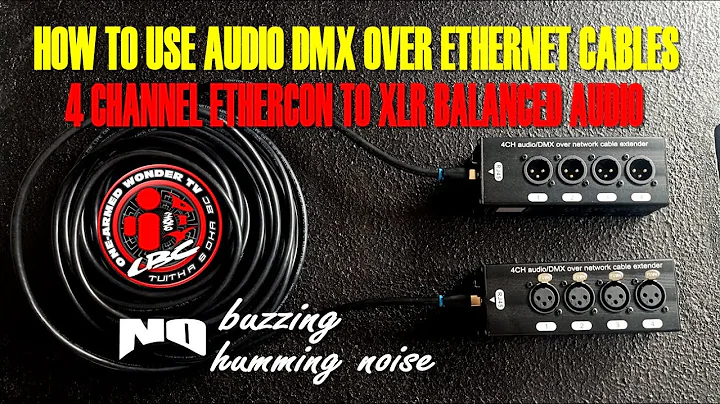 HOW TO USE AUDIO DMX OVER ETHERNET CABLES | 4CHANNEL ETHERCON TO XLR BALANCED AUDIO NO BUZZING NOISE