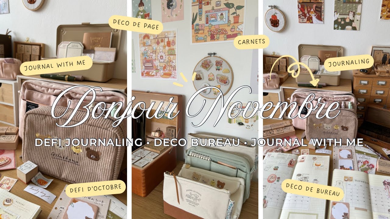 🍂 Bonjour novembre • papeterie • journaling • déco de bureau 🌷