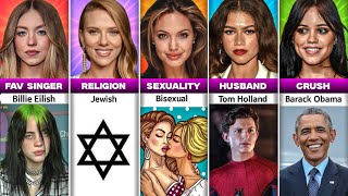 Details Hollywood Actress Comparison: Angelina Jolie vs Scarlett Johansson vs Zendaya vs Jenna Ortega,Sydney Update