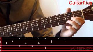 Yiruma River flows in you (Сумерки) соло перебор, видео разбор на гитаре 1/3часть chords