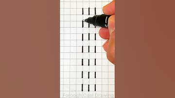 Simple 3D Illusion Drawing on Graph Paper #shorts  #shortvideo  #3d #drawing #satisfying #art #easy