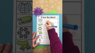 Tracing Winter Words #winter #tracing #kidslearning