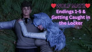 Wolf Mate | An Adorable Wolf Girl Runs After You | Endings 1-5 & Getting Caught in the Locker screenshot 1