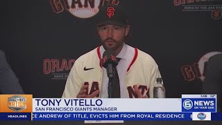Tony Vitello introduced as new San Francisco Giants manager