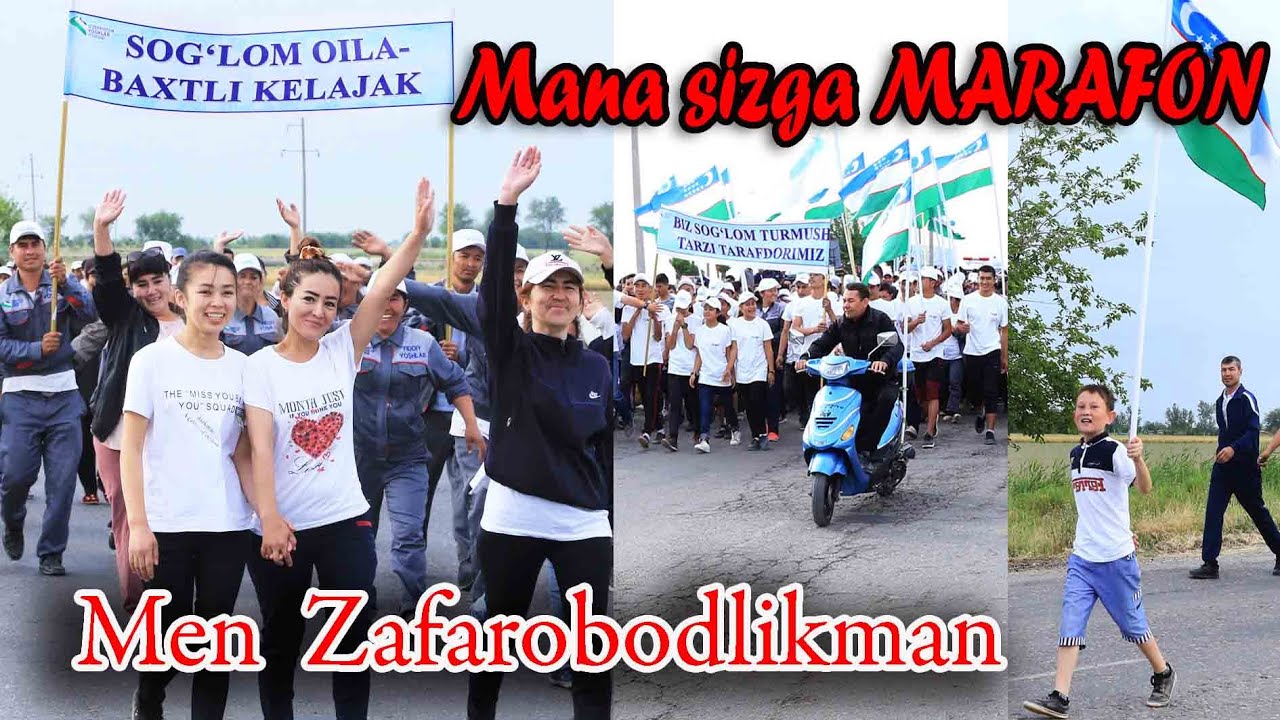 Zafarobod YOSHLARI  MARAFONda.Shu marafonda qatnashganlar bormi? We are from Zafarobod ! 5 tashabbus