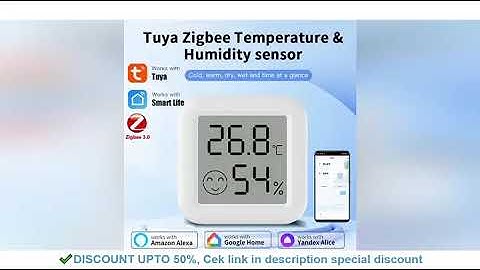 Tuya Zigbee 3.0 Temperature Humidity Sensor APP Remote Control Thermometer via Smart Life For Smart