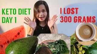 Keto Diet Day 1 : I LOST 300 grams! Check out my Meal prep!