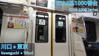 JR East E233-1000 Series: Kawaguchi → Tokyo