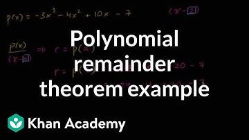 Polynomial remainder theorem example | Polynomial and rational functions | Algebra II | Khan Academy
