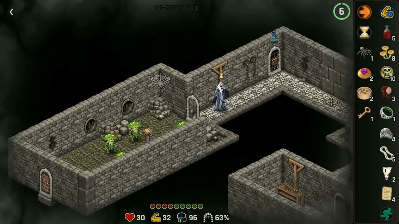 Completing dungeon 2C with hero lvl. 6, sword, spider and Smashing blow | Nonograms Katana