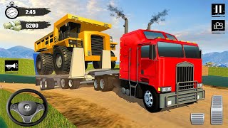 Mega Construction Vehicles Transport Simulator - Blue Long Trailer Truck Driver - Android Gameplay screenshot 2