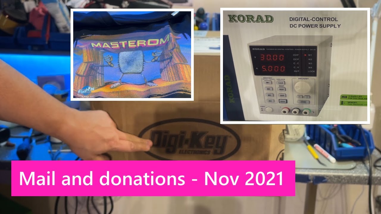 Mail and donations November 2021 Lab power supply, game carts, t