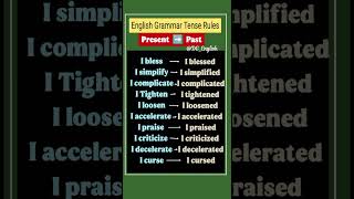 Present 🆚 Past Tense 👩🏻‍🏫 Regular Verbs 🤩 English Grammar Rules 🎯💥 #goviral