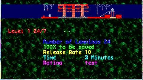 Lemmings Custom Level: 24/7