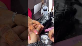 Nail extension with beautiful nail art🎀🏝️#shortsfeed #nailart #nails #shorts