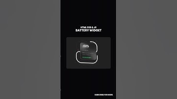 Battery Widget UI Design | HTML & CSS Animation #webdesign #codingshorts