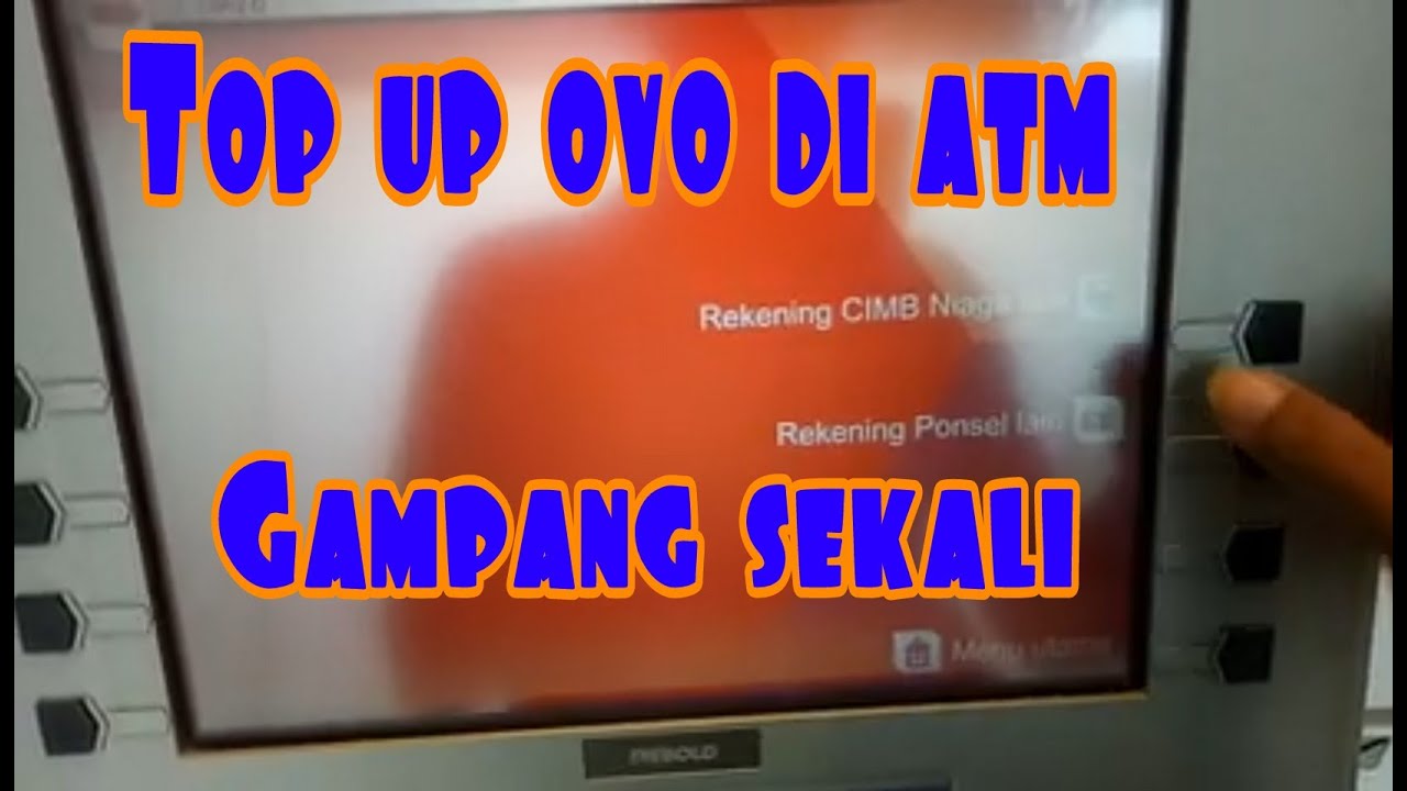 Top Up Ovo Di Atm Cimb Niaga Youtube