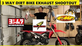 3 Way Dirt Bike Exhaust Pipe Shootout | FMF vs Yoshimura vs Graves | 450RL