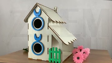 Bird House DIY Laser Cutting Project for Glowforge | ZeemCut