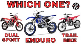 Yamaha WR250F vs Honda CRF250F vs Honda CRF300L (Enduro vs Trail Bike vs Dual Sport)