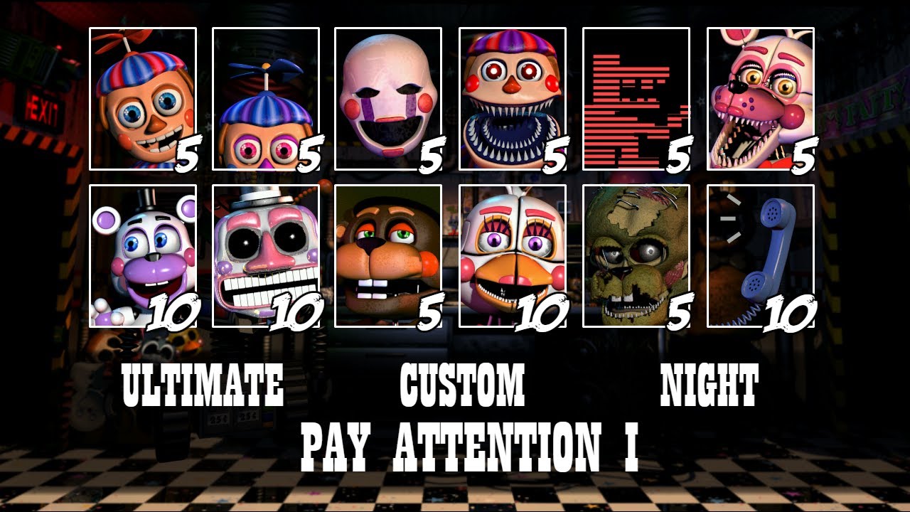 Ultimate Custom Night #4 - Pay Attention 1 - YouTube